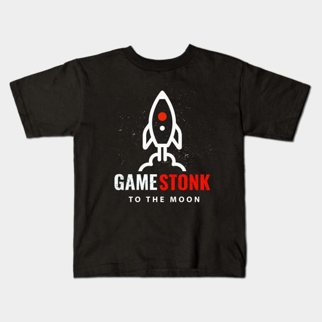 GameStonk to the Moon Kids T-Shirt by Yasna